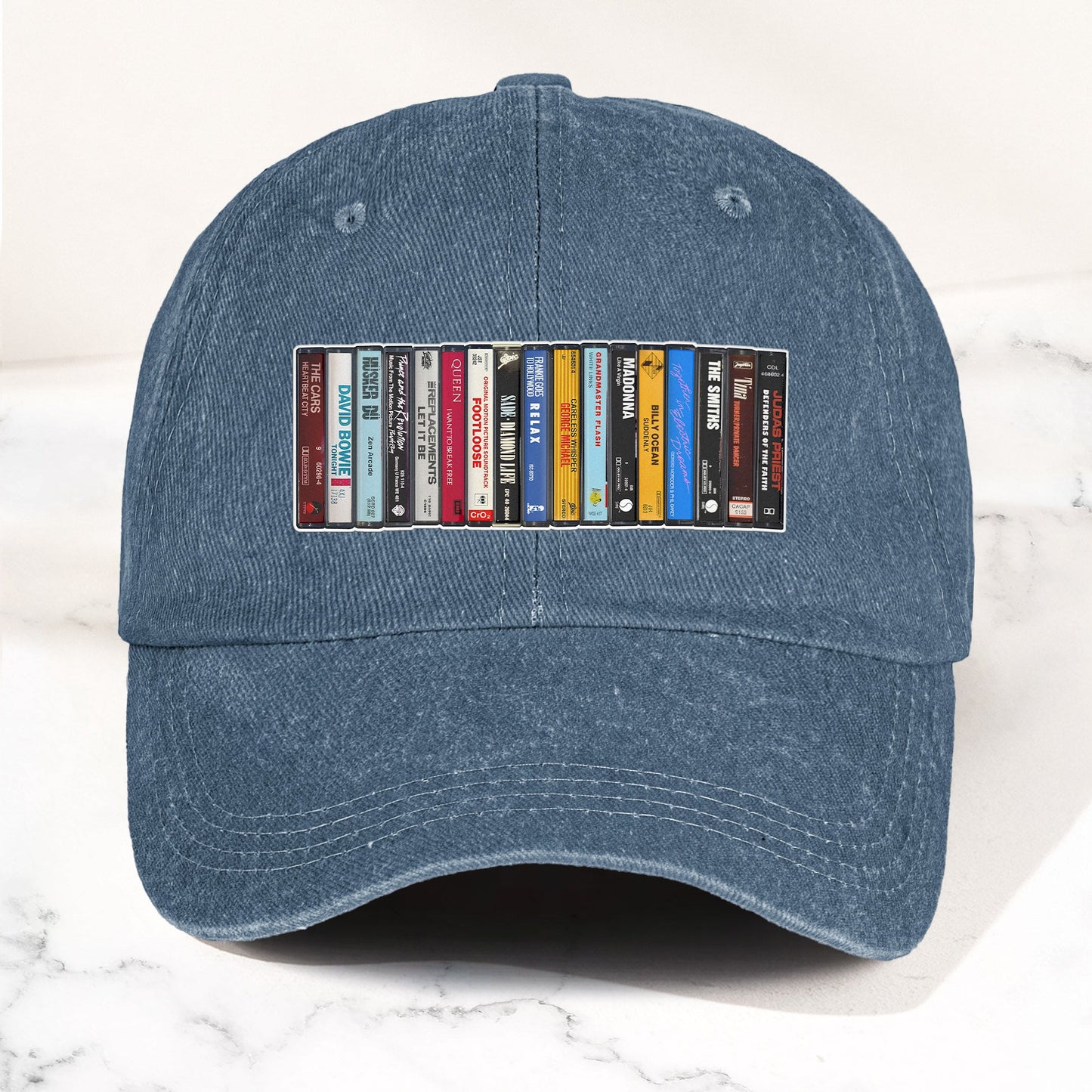The Beatles Denim Dad Cap – Cassette Album Collection Design ( With BOX)