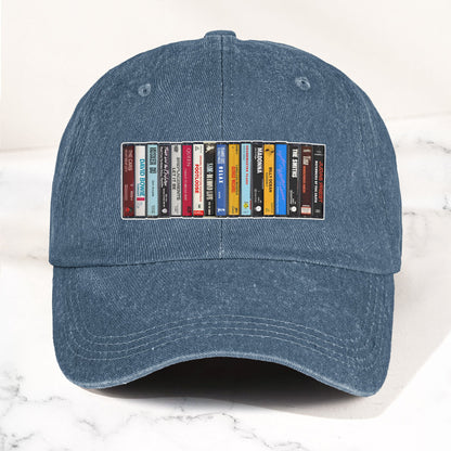 The Beatles Denim Dad Cap – Cassette Album Collection Design ( With BOX)