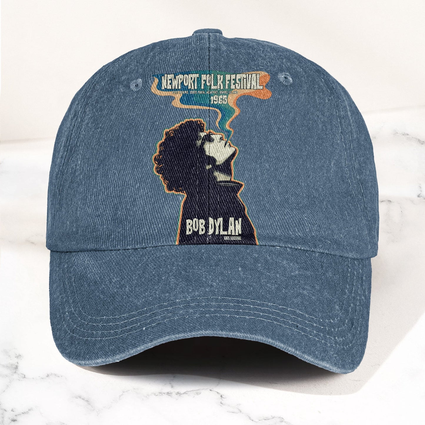 Bob Dylan Newport Folk Festival 1965 Goes Electric Vintage Graphic Denim Cap – Retro Vintage Dad Cap Gift For Dad (With Box)