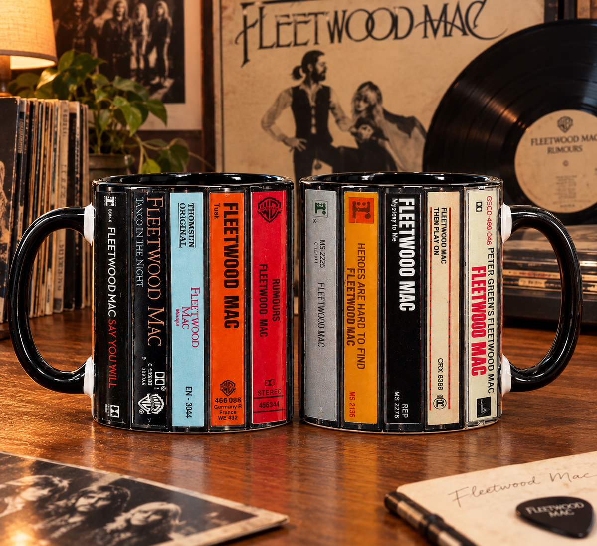 Fleetwood Mac Cassette Tape Mug, Rumours Era Coffee Cup, Vintage Classic Rock Gift, Retro Music Collector Mug