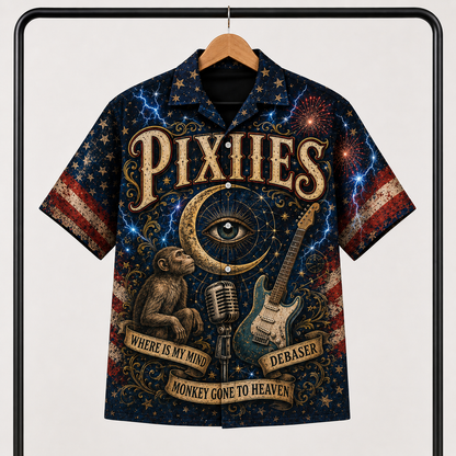 Pixies Hawaiian Shirt - Alternative Rock Band All Over Print AOP Button Up Shirt for Pixies Fans