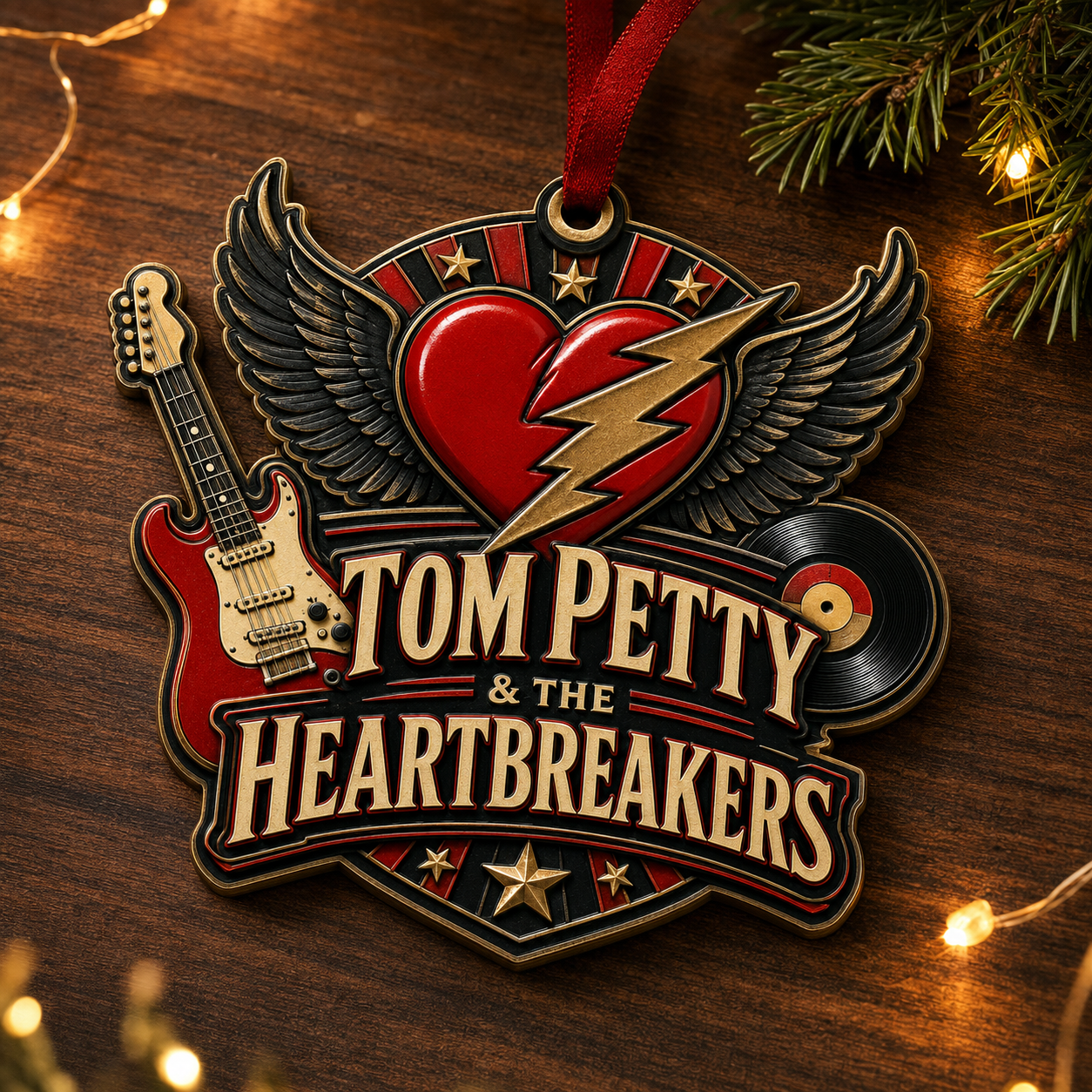 Tom Petty & The Heartbreakers High-Definition 3D Print Ornament – Vintage Rock Fan Gift