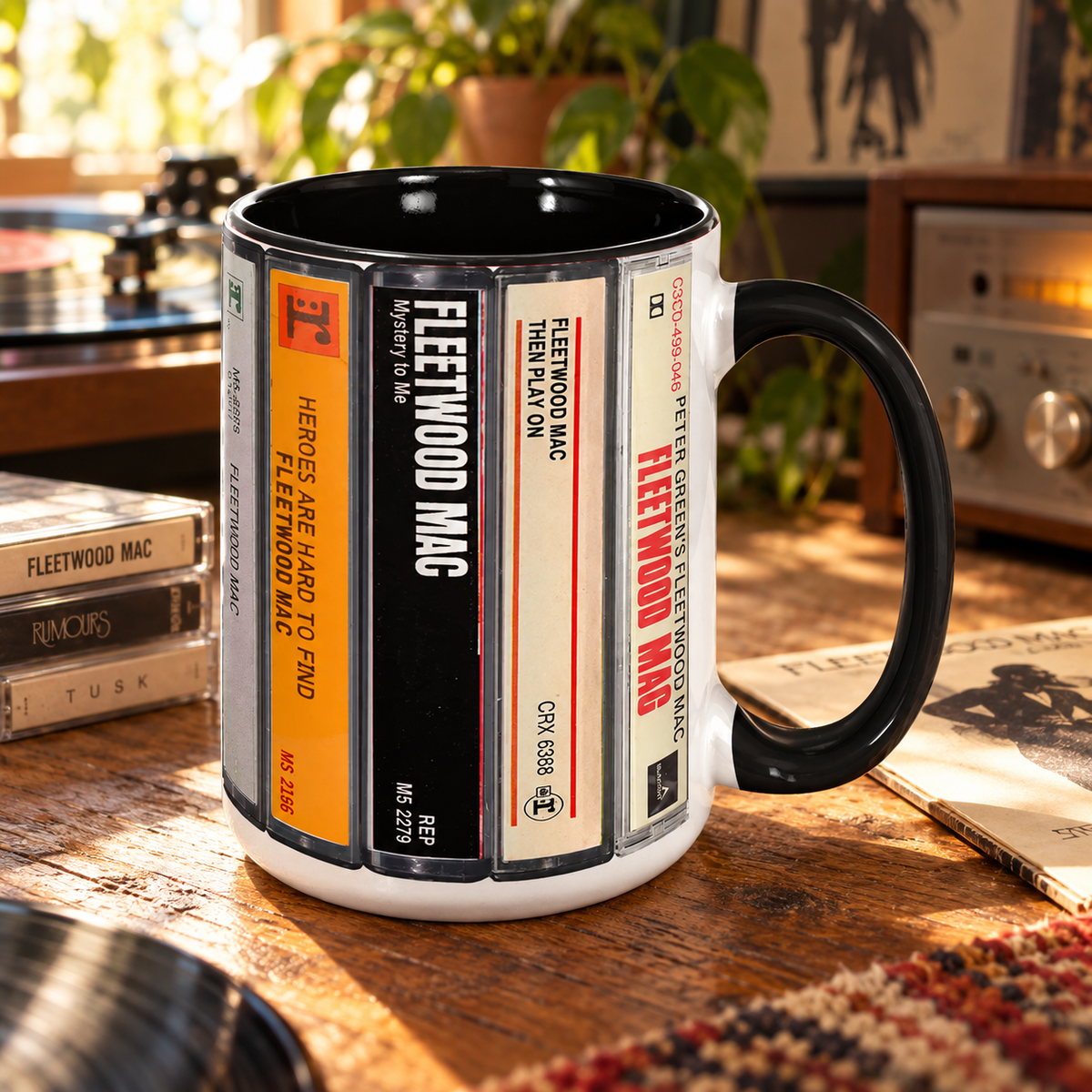 Fleetwood Mac Cassette Tape Mug, Rumours Era Coffee Cup, Vintage Classic Rock Gift, Retro Music Collector Mug