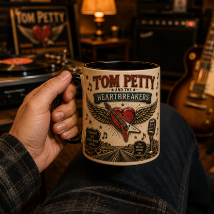 Tom Petty and the Heartbreakers Mug – Wildflowers Classic Rock Coffee Cup, Gift for Tom Petty Fans