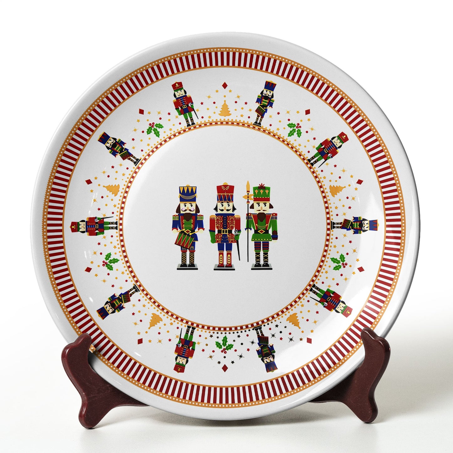 Nutcracker Soldiers Christmas Decorative Ceramic Plate