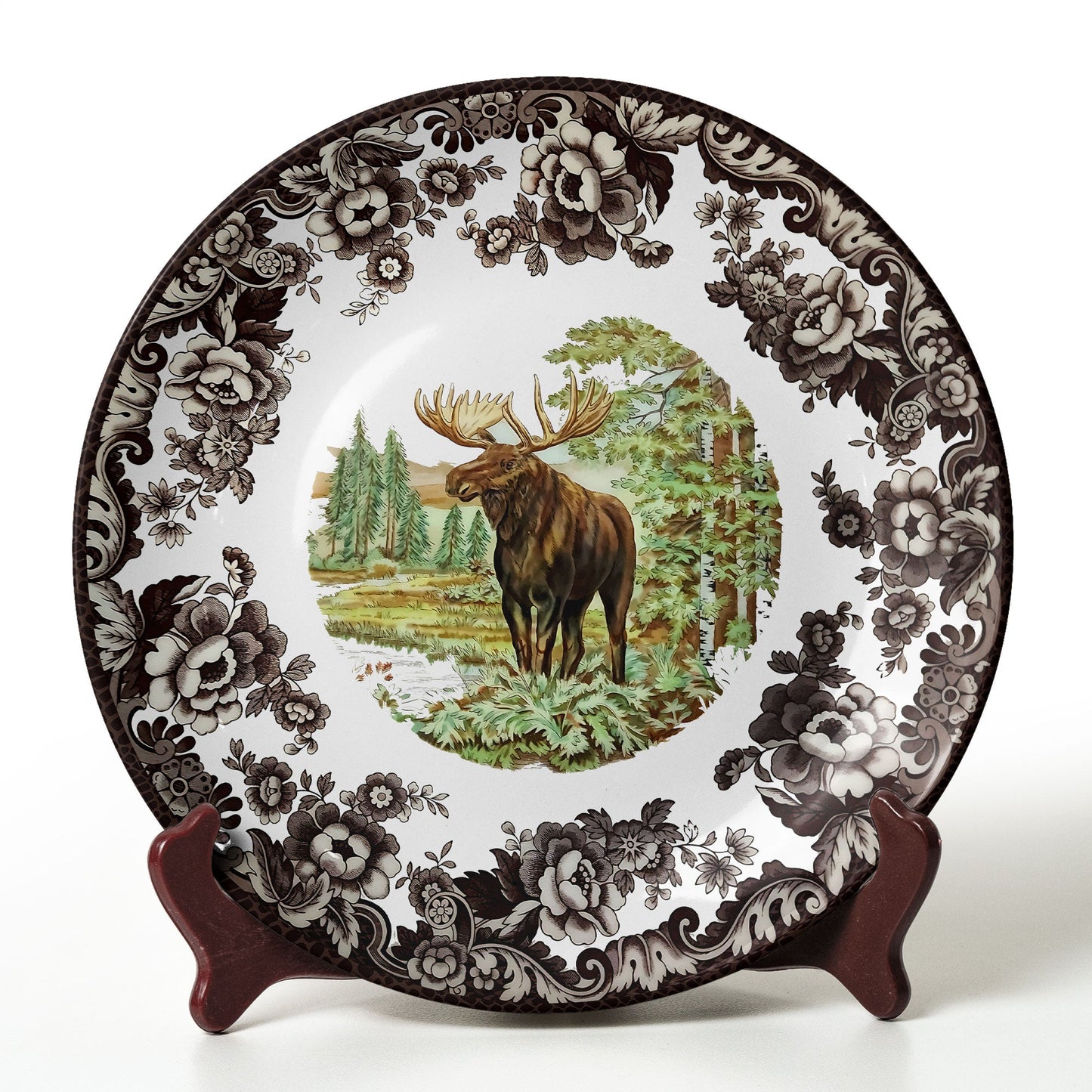Moose in Forest Decorative Plate
