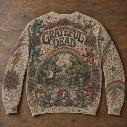 Grateful Dead Steal Your Face & Dancing Bears Sweatshirt - Psychedelic Rock Pullover