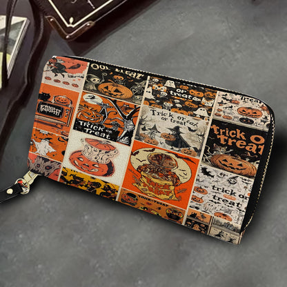 Vintage Halloween Patchwork Leather HandBag – Trick or Treat Edition 🎃🕸️