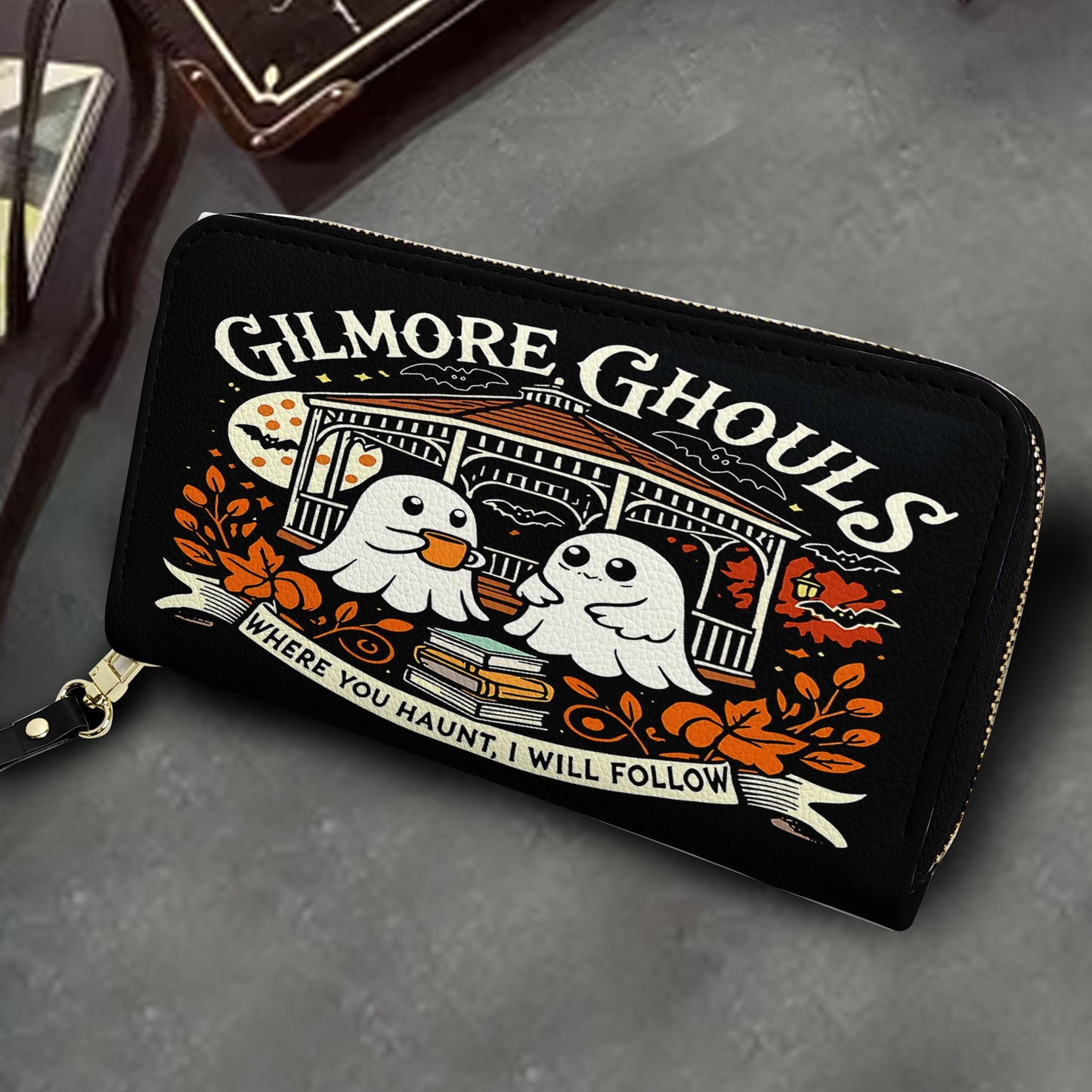 Gilmore Ghouls Leather Halloween Tote & Wallet Set – Spooky Cute Fall Vibes