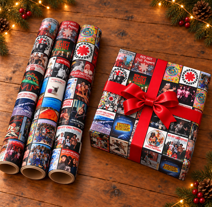 Red Hot Chili Peppers Album Cover Wrapping Paper Roll – Alternative Rock Music Gift Wrap, Christmas Wrapping Paper for RHCP Fans