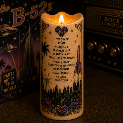Thalía Flameless LED Candle, La Reina del Pop Latino LED Candle, Latin Pop Music Gift, Battery Operated Memorial Candle, Thalía Fan Home Decor