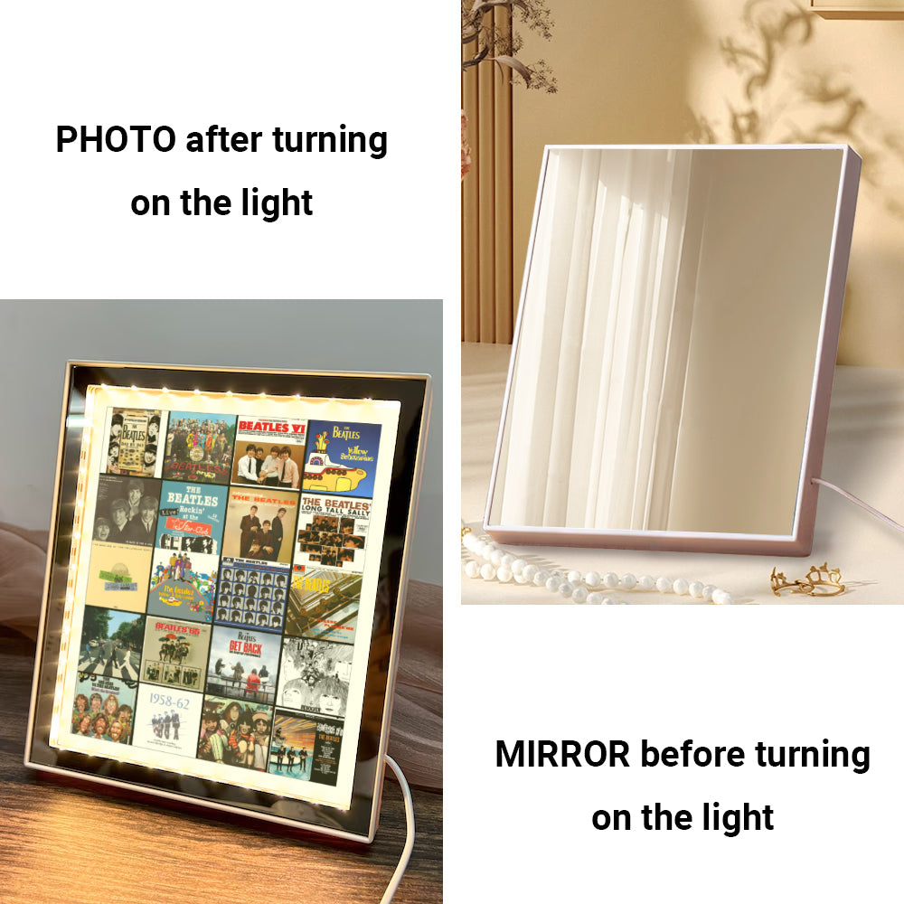 The Beatles Acrylic Light Mirror – Dual-Mode Music Legend Gift
