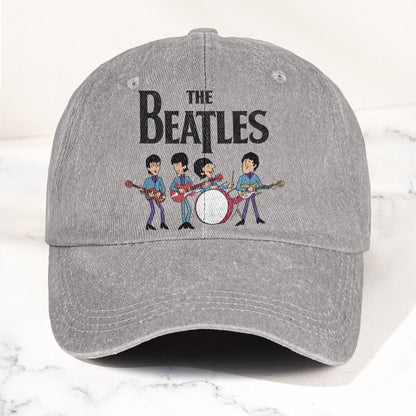 The Beatles Fab Four Cartoon Denim Cap – Retro Vintage Dad Cap Gift For Dad (With Box)