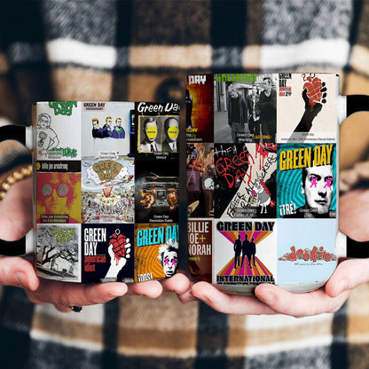 Green Day Accent Mug – Classic Album Cover Collage Gift