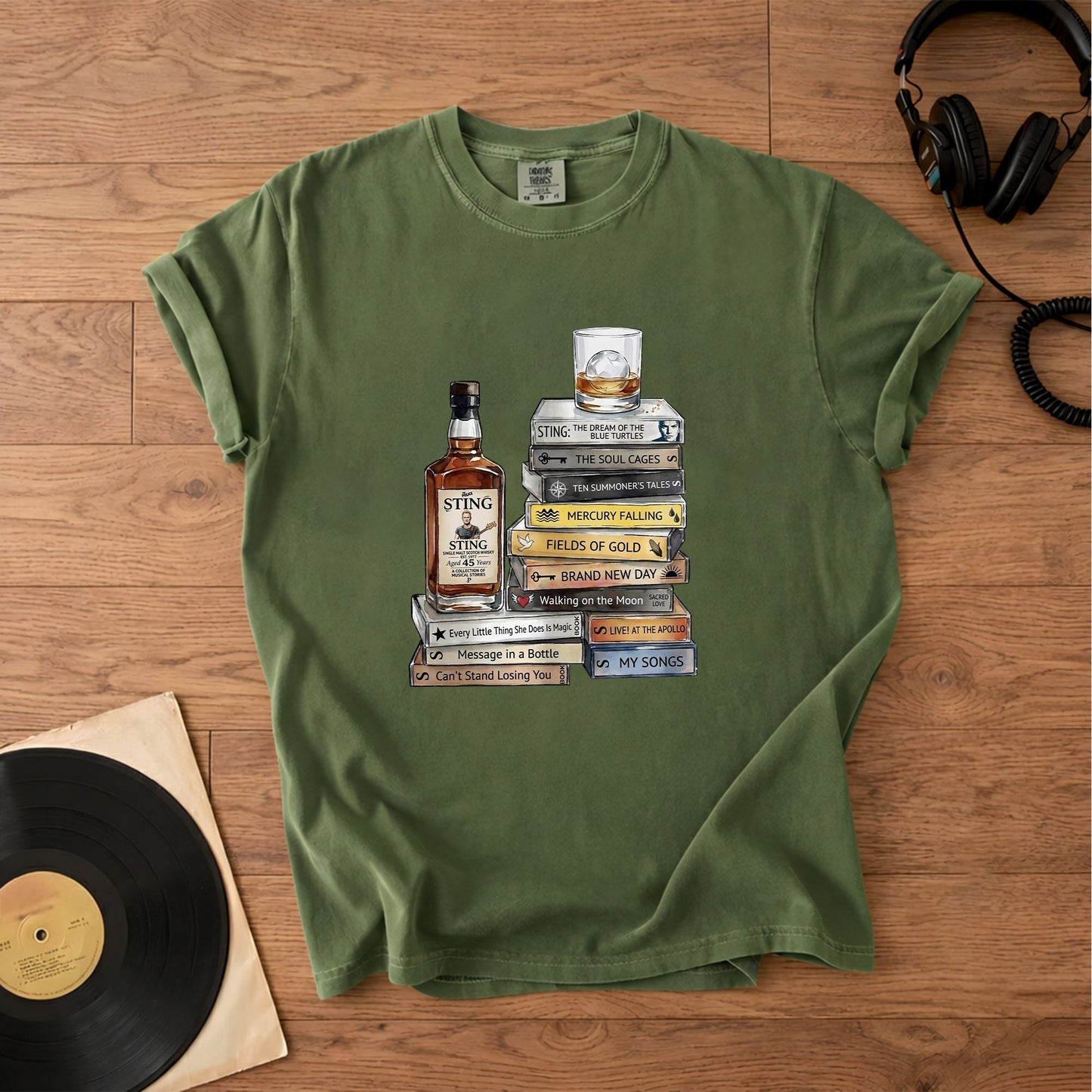 Sting Cassette Album Collection Vintage T-Shirt – Retro Rock Music Merch Tee