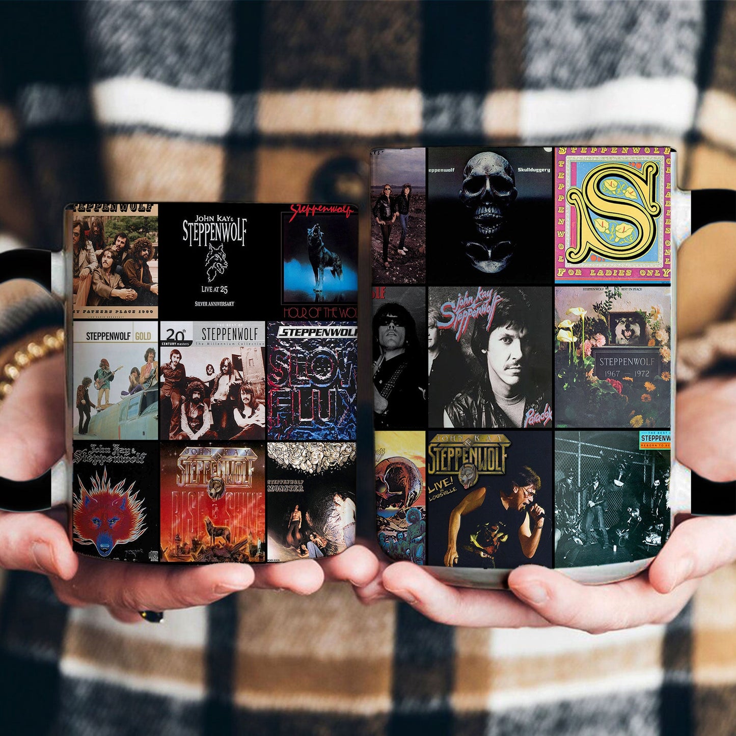Steppenwolf Accent Mug – Classic Rock Album Cover Collage Gift