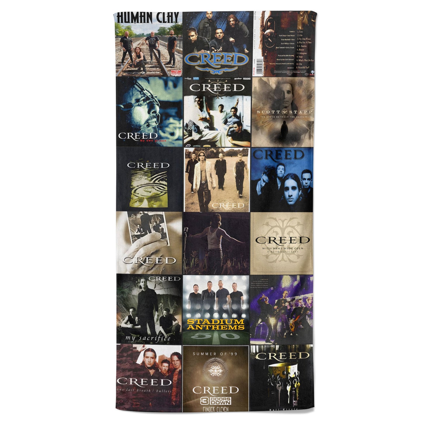 Creed Beach Towel – Album Cover Collage Classic Rock Towel