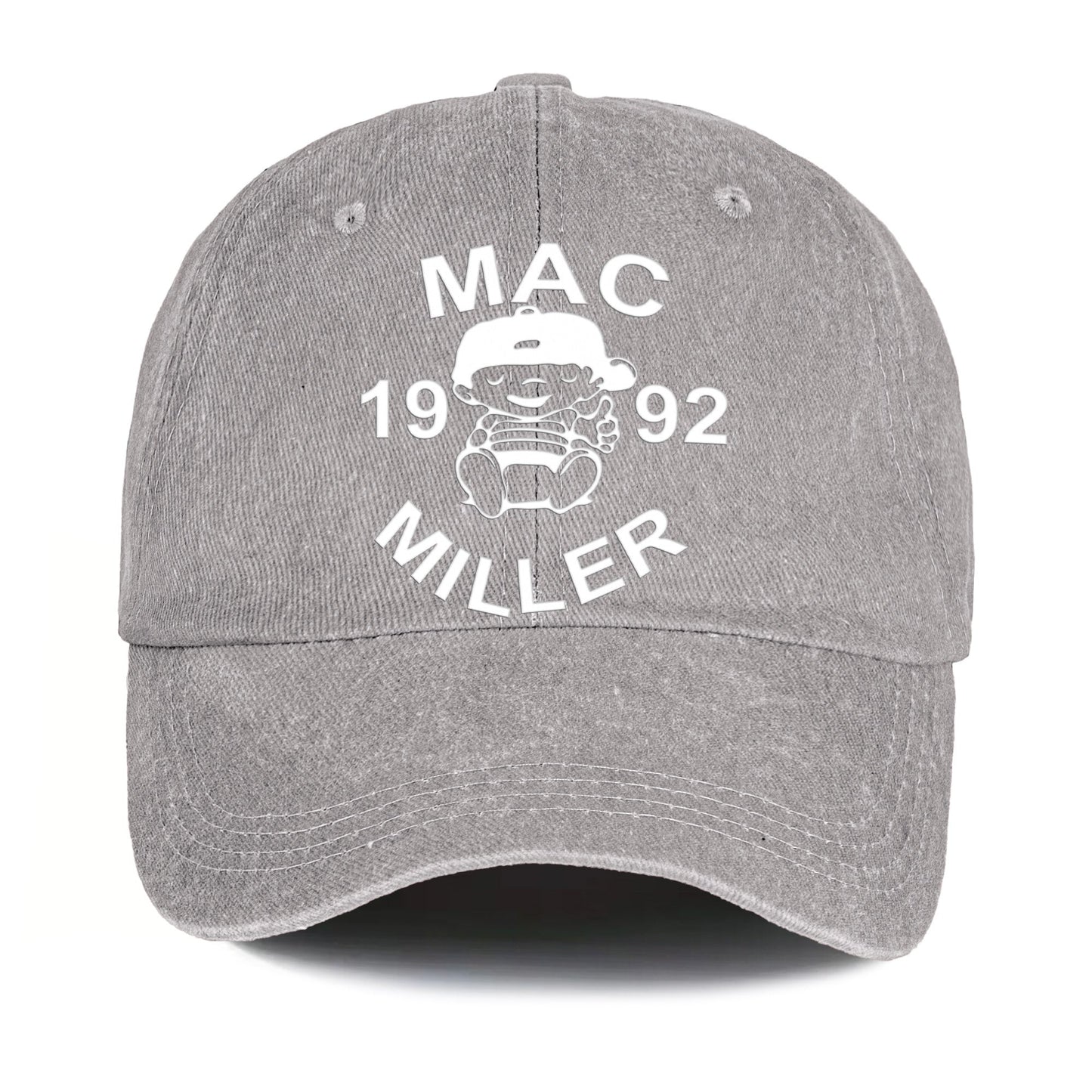 Mac Miller Denim Dad Cap – 1992 Baby Logo Tribute Design ( With BOX)