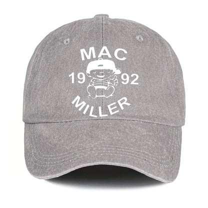 Mac Miller Denim Dad Cap – 1992 Baby Logo Tribute Design ( With BOX)