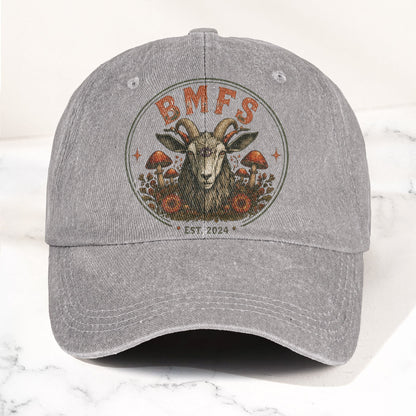 Billy Strings BMFS Goat Three Eyed Goat Mushroom Vintage Graphic Denim Cap – Retro Vintage Dad Cap Gift For Dad (With Box)