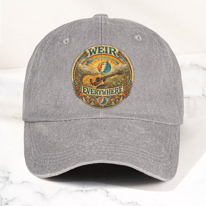 Grateful Dead Bob Weir Everywhere Acoustic Guitar Denim Cap – Retro Vintage Dad Cap Gift For Dad (With Box)