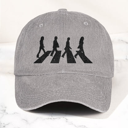 Retro The Beatles Abbey Road Denim Cap – Retro Rock Music Fan Cap (With Box)