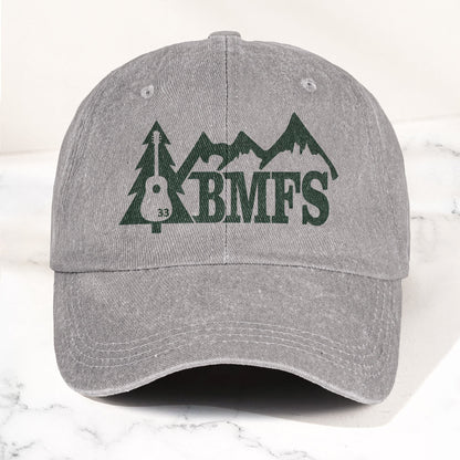 Billy Strings BMFS Acoustic Guitar Mountain Nature Music Merch Denim Cap – Retro Vintage Dad Cap Gift For Dad (With Box)