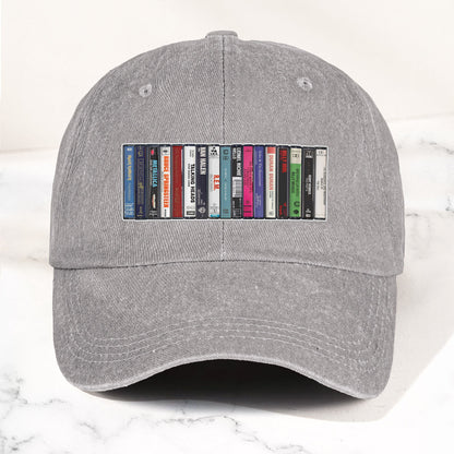 1984 Cassette Tape Collection Denim Dad Cap – Retro Music Mixtape Aesthetic Hat (With BOX)