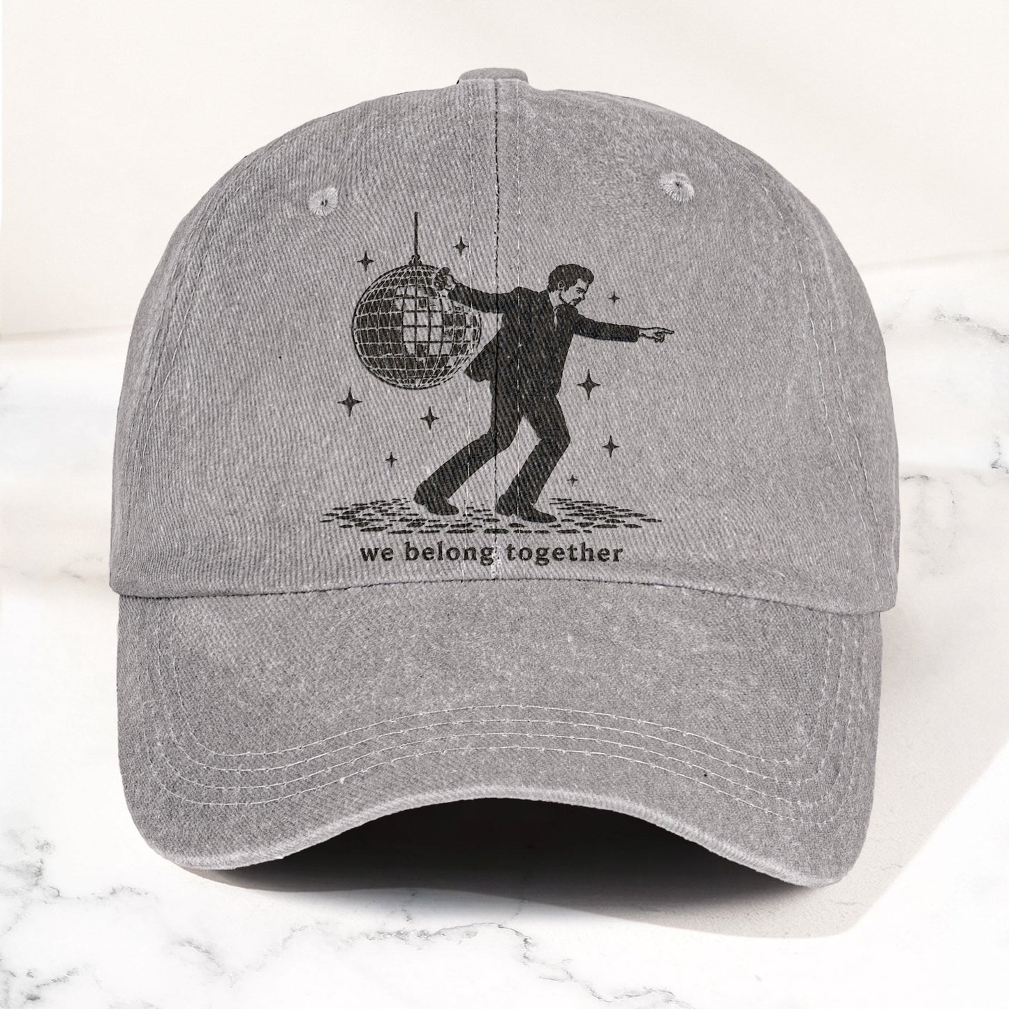 Harry Styles Dancing Under Disco Ball We Belong Together Denim Cap – Retro Vintage Dad Cap Gift For Dad (With Box)