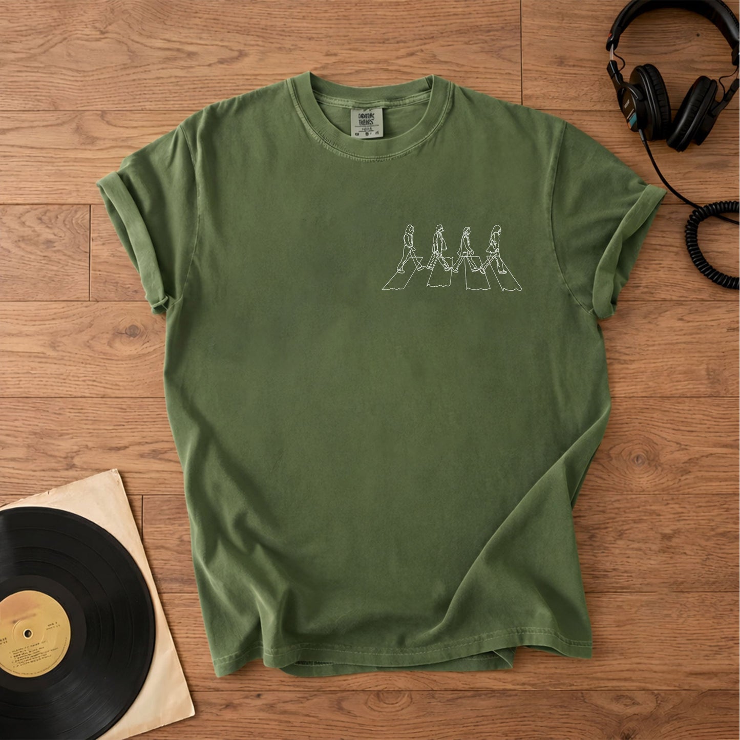 The Beatles-Inspired Abbey Road Embroidered 2D T-Shirt – Retro Music Band Merch Tee
