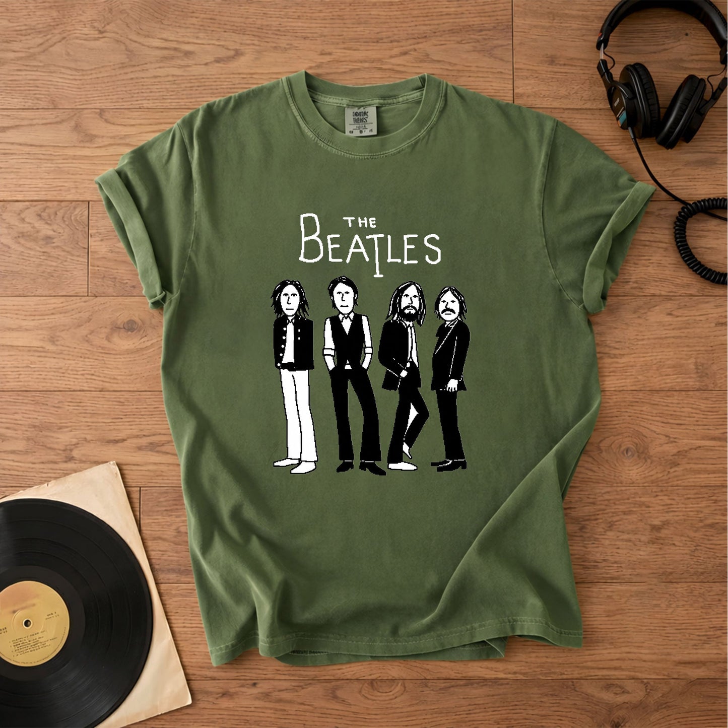 The Beatles Vintage Rock Band Cartoon Design Vintage T-Shirt – Retro Music Merch Tee