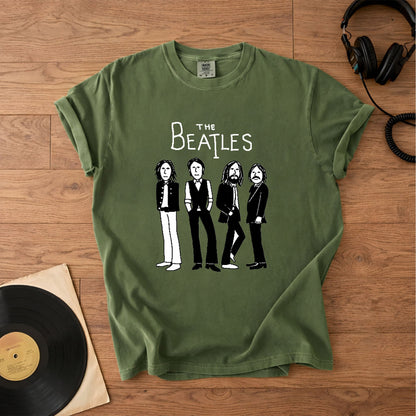 The Beatles Vintage Rock Band Cartoon Design Vintage T-Shirt – Retro Music Merch Tee