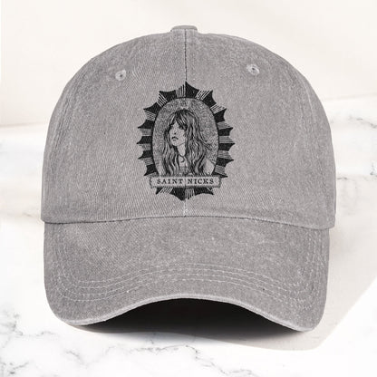 Saint Nicks Stevie Nicks Vintage Denim Cap – Retro Music Band Cap Gift For Dad (With Box)
