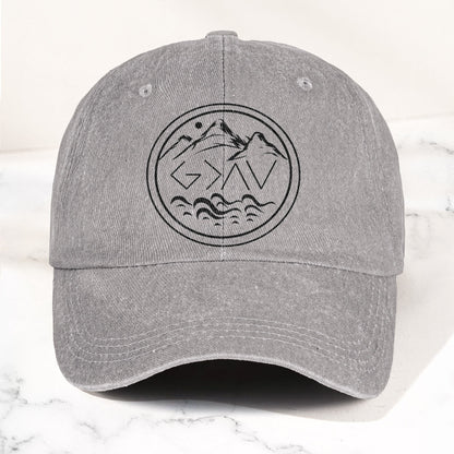 God Is Greater Than The Highs And Lows Denim Cap – Dad Cap Gift For Dad (With Box)