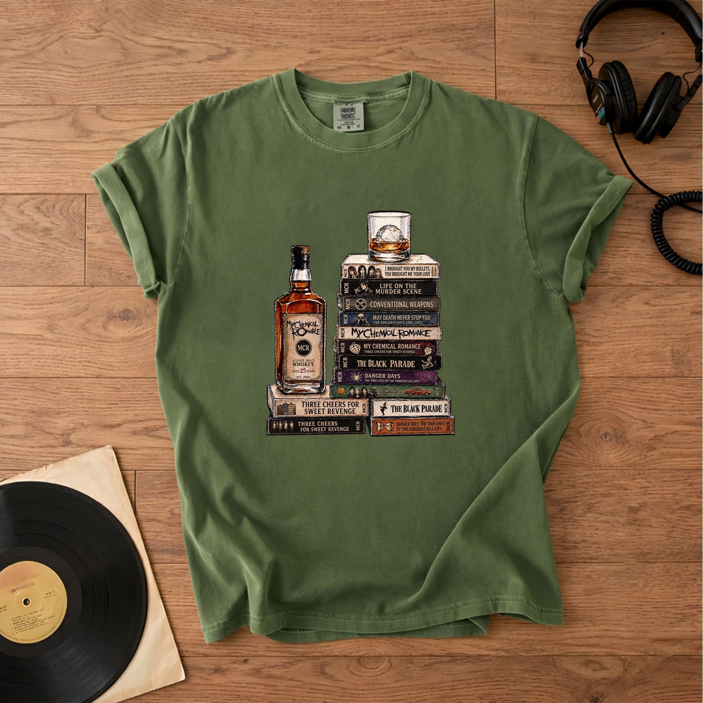 My Chemical Romance Cassette Album Collection T-Shirt – Retro Rock Music Band Merch Tee