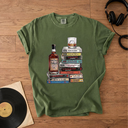 The Rolling Stones Cassette Collection T-Shirt – Retro Music The Rolling Stones Band Merch Tee