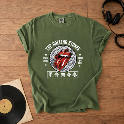 The Rolling Stones 2014 Tokyo Dome Japan Graphic T-Shirt – Retro Rock Metal Music Fan Merch Tee