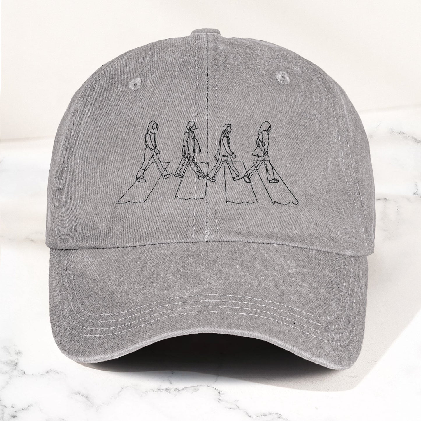 Abbey Road The Beatles Denim Dad Cap – Iconic Album Design (With BOX)