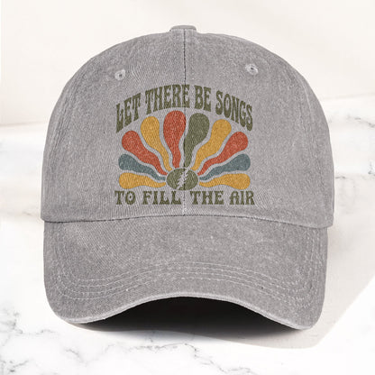 Grateful Dead Let There Be Songs To Fill The Air Denim Cap – Retro Vintage Dad Cap Gift For Dad (With Box)