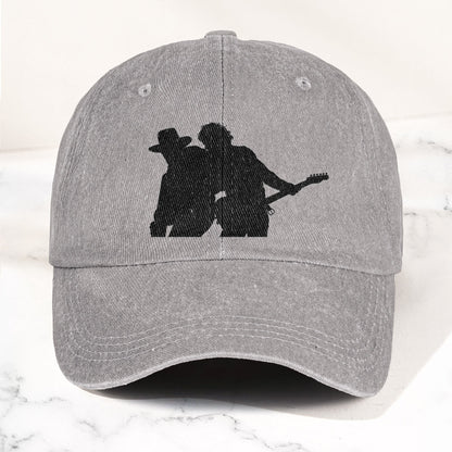 Bruce Springsteen And Clarence Clemons Denim Cap – Retro Rock Music Fan Cap (With Box)
