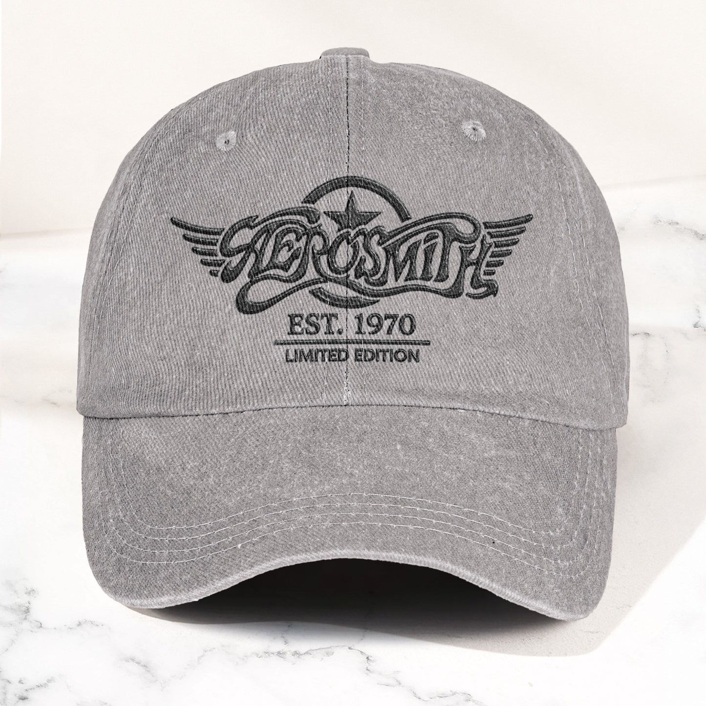 Aerosmith Est 1970 Limited Edition Denim Cap – Vintage Dad Cap Gift For Dad (With Box)