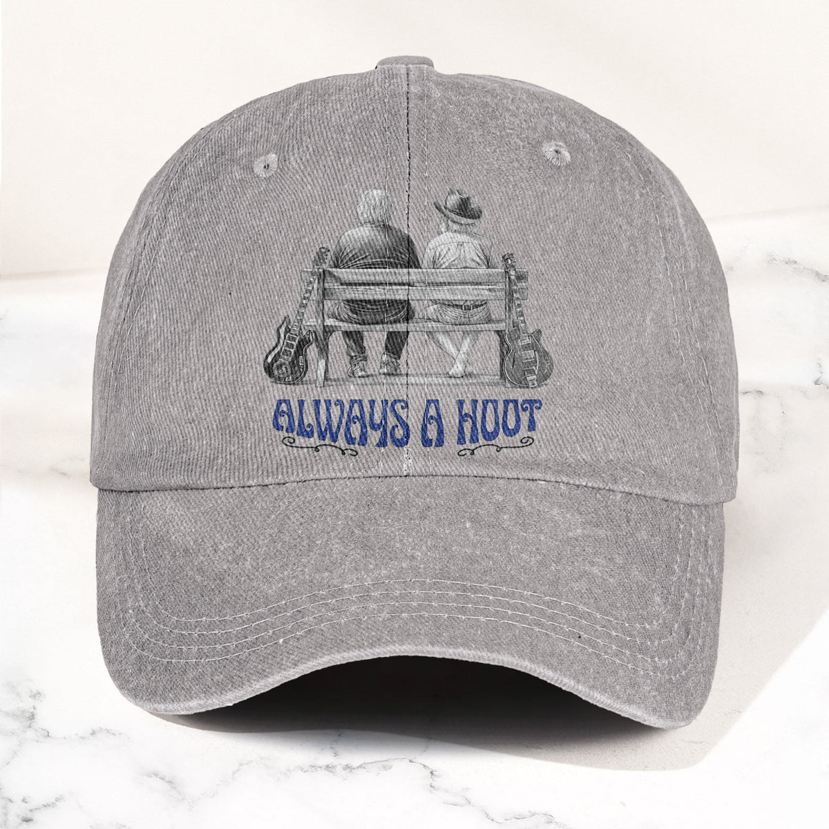Grateful Dead Jerry Garcia and Bob Weir Always A Hoot – Retro Vintage Dad Cap Gift For Dad (With Box)