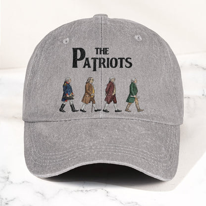 The Patriots Cartoon Illustration Denim Cap – Retro Vintage Dad Cap Gift For Dad (With Box)
