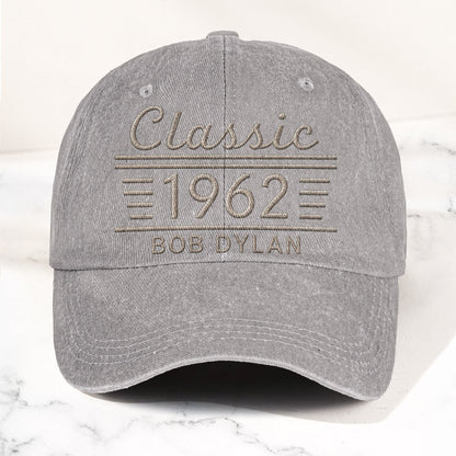 Bob Dylan Classic 1962 Est Folk Rock Music Merch Denim Cap – Retro Vintage Dad Cap Gift For Dad (With Box)