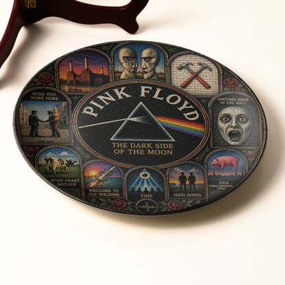 Pink Floyd Decorative Ceramic Plate with Display Stand – Classic Rock Album Art Gift