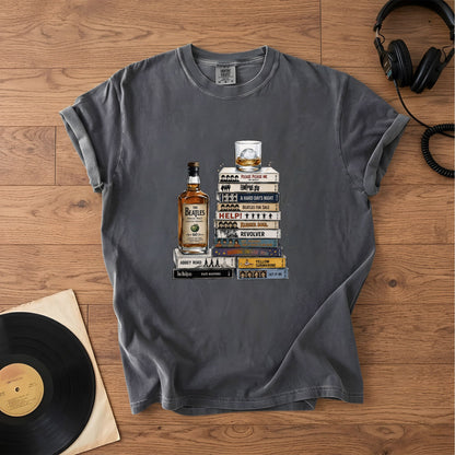 The Beatles Band Cassette Album Collection Vintage T-Shirt – Retro Music The Beatles Merch Tee