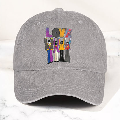 The Beatles Denim Dad Cap – LOVE Album Inspired Design (With BOX)
