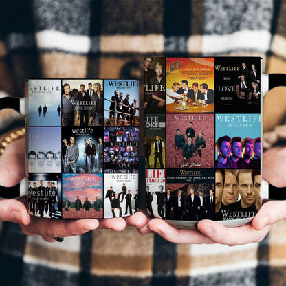 Westlife Accent Mug – Pop Legends Album Collage Gift