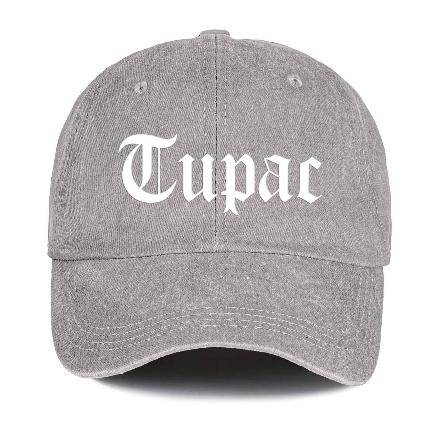 2Pac Denim Dad Cap – Classic Old English Logo Design ( With BOX)