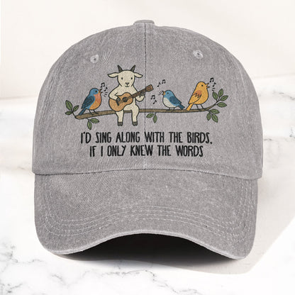 Billy Strings Gild the Lily Lyrics Goat Acoustic Guitar Cosmic Bluegrass Vintage Denim Cap – Retro Vintage Dad Cap Gift For Dad (With Box)